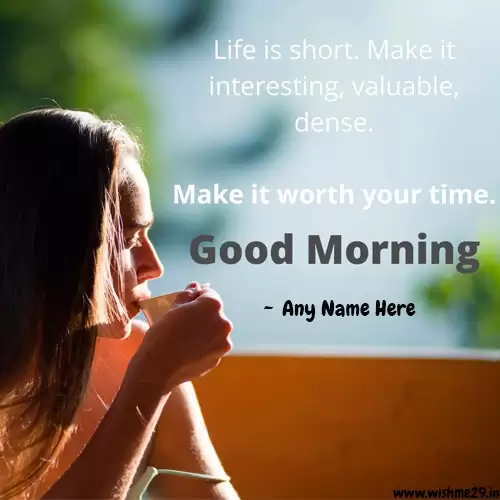 Create Name On Good Morning Quotes With Images Download