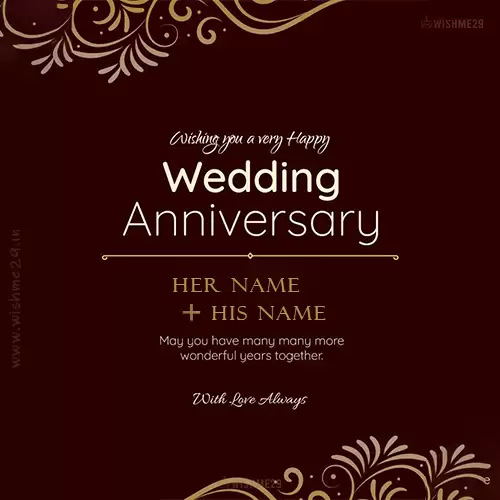 Wedding Anniversary Wishes Status With Name Edit Download