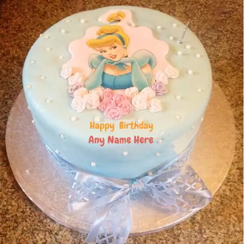 Write Name On Cinderella Birthday Cake