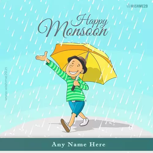 Happy Monsoon Rain Day Images With Name