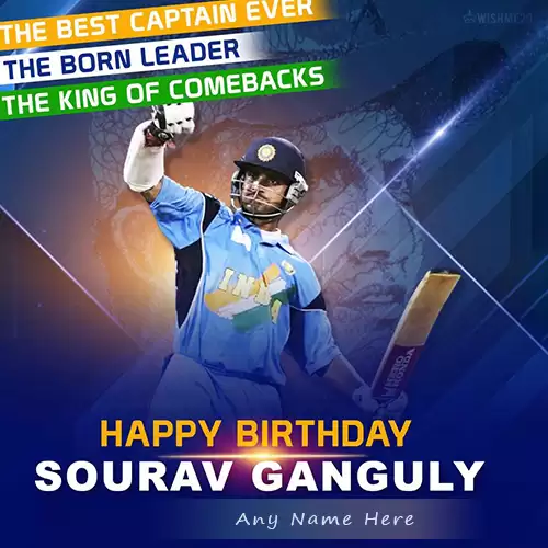 Sourav Ganguly Birthday Images With Name And Photo Download