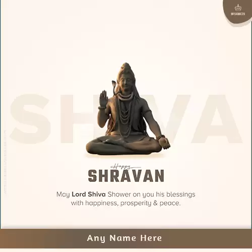 Happy Shravan Maas 2024 Card Image With Name