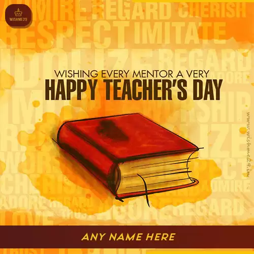 5 September 2024 Teachers Day Wishes Image With Name Edit