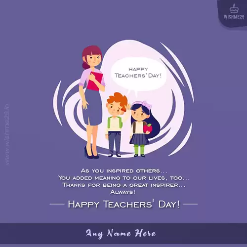 Create Your Name On Happy Teachers Day Quotes Message
