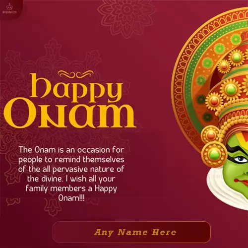 Onam Wishes Greeting Card Message With Name Download