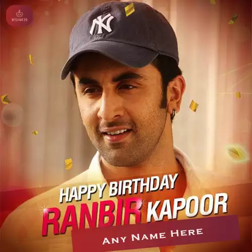 Ranbir Kapoor Birthday Photo Frame With Name