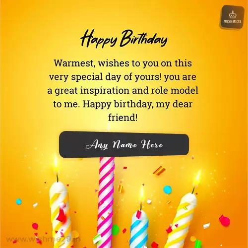 Birthday Wishes Greeting For Friend Images With Name