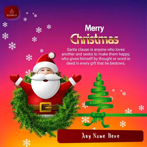 Merry Christmas Tree Santa Claus Wishes 2024 Quotes Images With Name