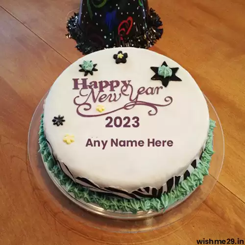 Happy New Year 2023 Wishes Cake With Name