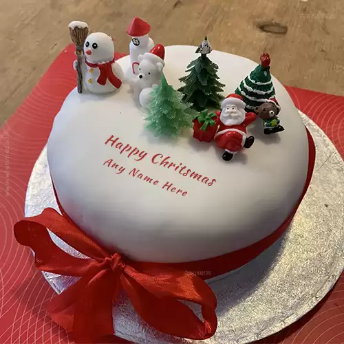 Xmas Christmas Wishes Cake Images With Name