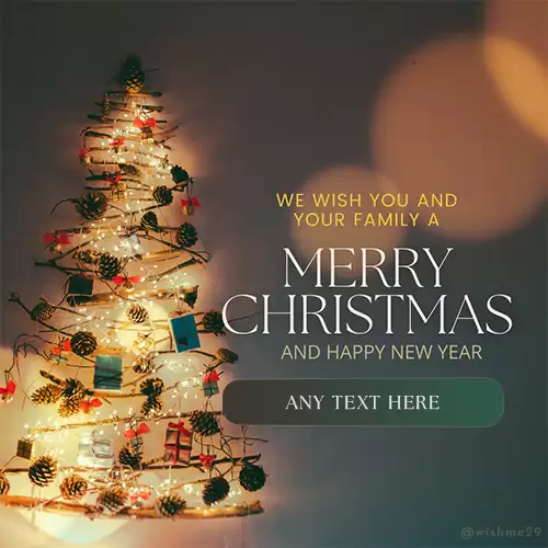 Happy New Year 2023 And Merry Christmas Xmas Wishes With Name