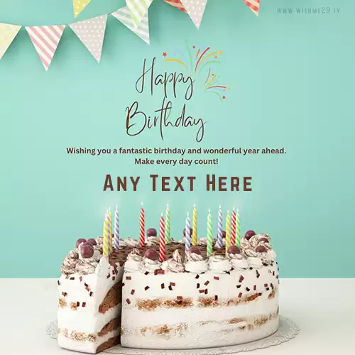 Birthday Wishes Cake Candles Images With Name Editor