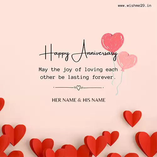 Love Anniversary Card Image With Name Edit