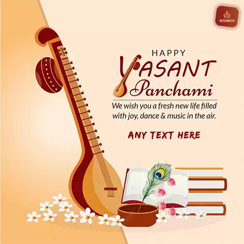 Create Name On Vasant Panchami Special Card