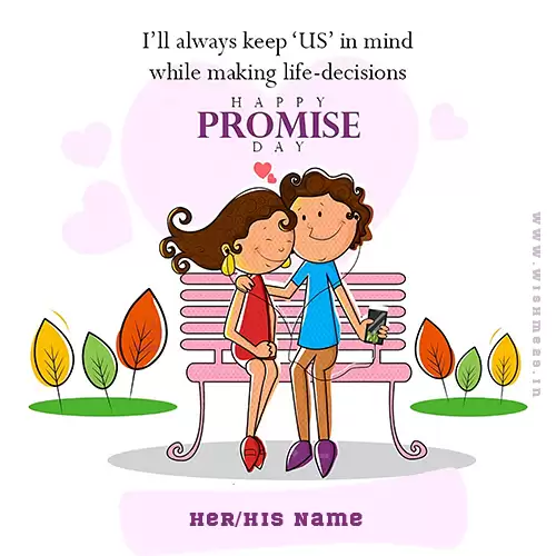 Custom Promise Day Greeting Cards With Name Download