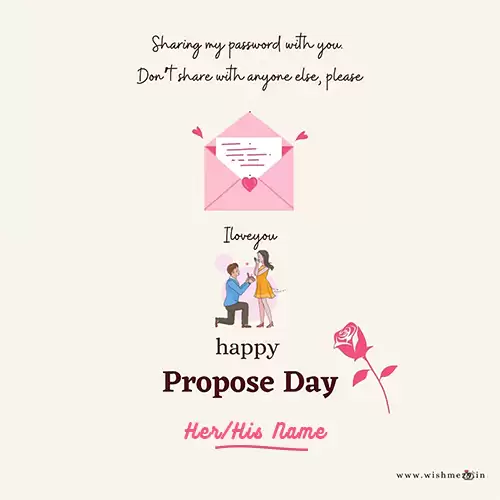 Name Printed Propose Day WhatsApp Profile Picture