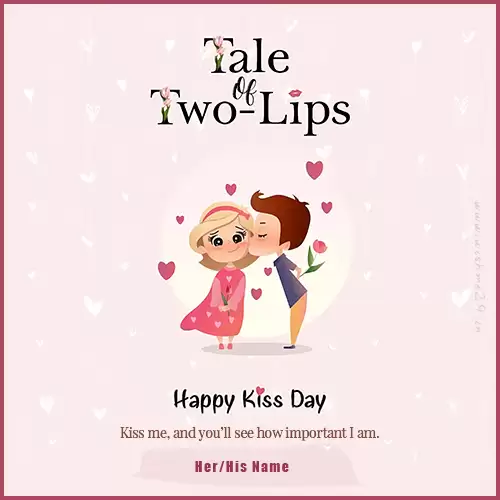 Kiss Day Whatsapp Dp With Name Edit