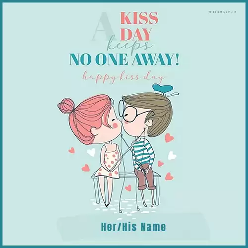 Customizable Kiss Day 2024 Greeting Card With Name Download