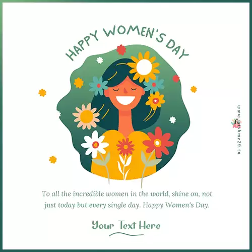Personalized Women's Day 2024 Card Message With Name
