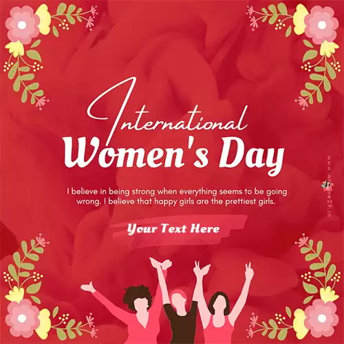 Write Your Name On International Women's Day 2024 Images
