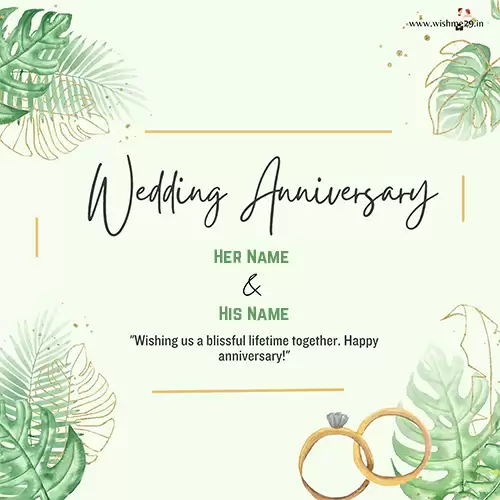 Wedding Anniversary Greeting Card Maker With Name