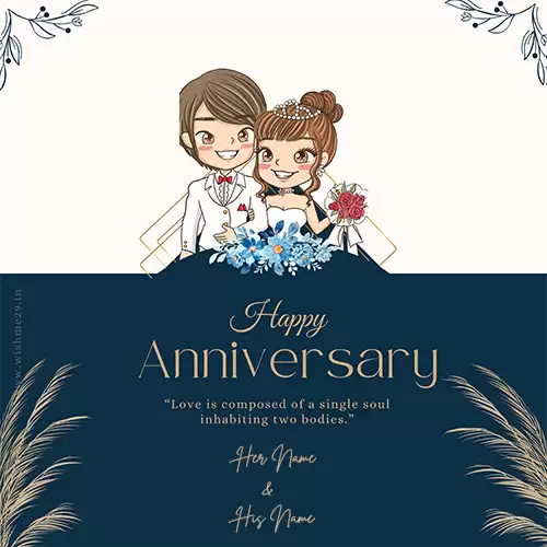 Happy Anniversary Card Wishes For Couples Name Edit Online