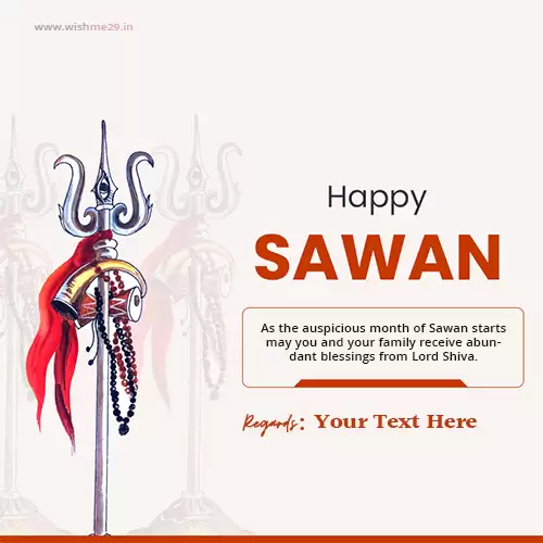 Create Your Own Happy Sawan 2024 Images With Name