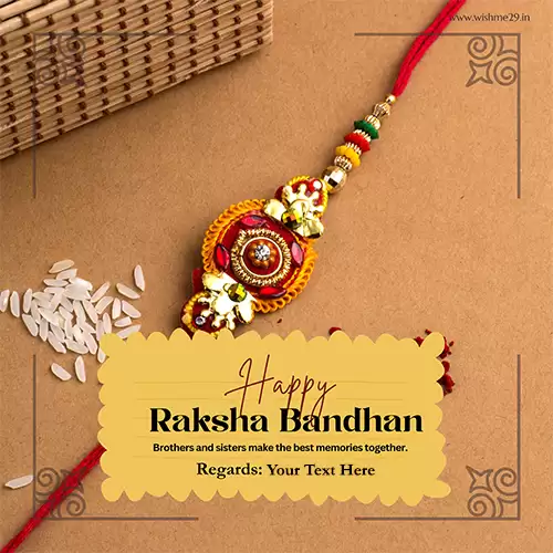 Make Raksha Bandhan Rakhi 2024 Card Online With Name Editing