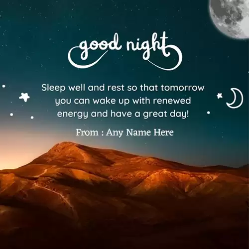 Good Night Card Images With Name Free Download