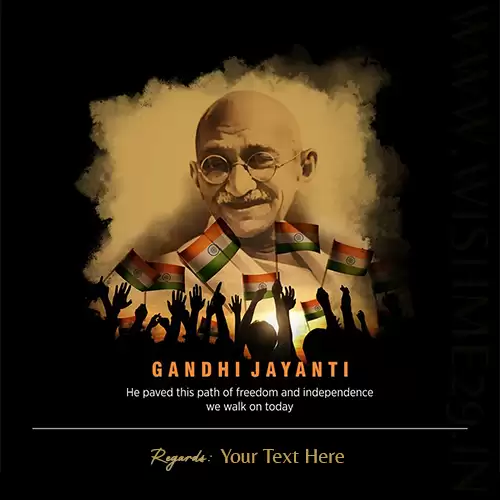 Gandhi Jayanti Birthday Wishes Images With Name