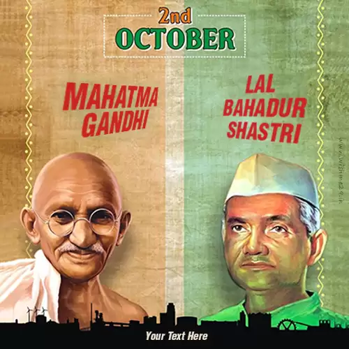 Write Name On Gandhi Jayanti And Lal Bahadur Shastri 2024 Pic