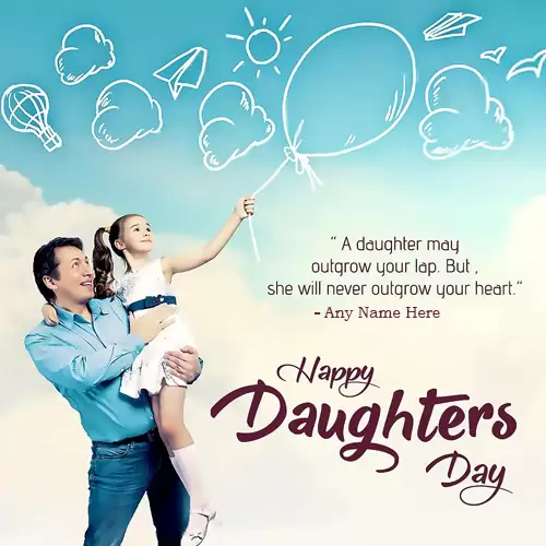 Write Name On Happy Daughters Day 2024 Wishes Whatsapp Status