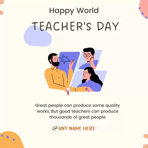 World Teachers Day Greeting Cards Images With Name