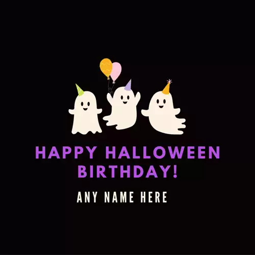 Halloween Happy Spooky Birthday With Name