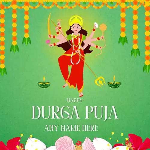 Happy Durga Puja Picture Download With Name