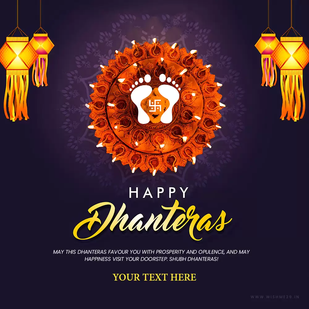 2024 Dhanteras Wish Image With Name Editing