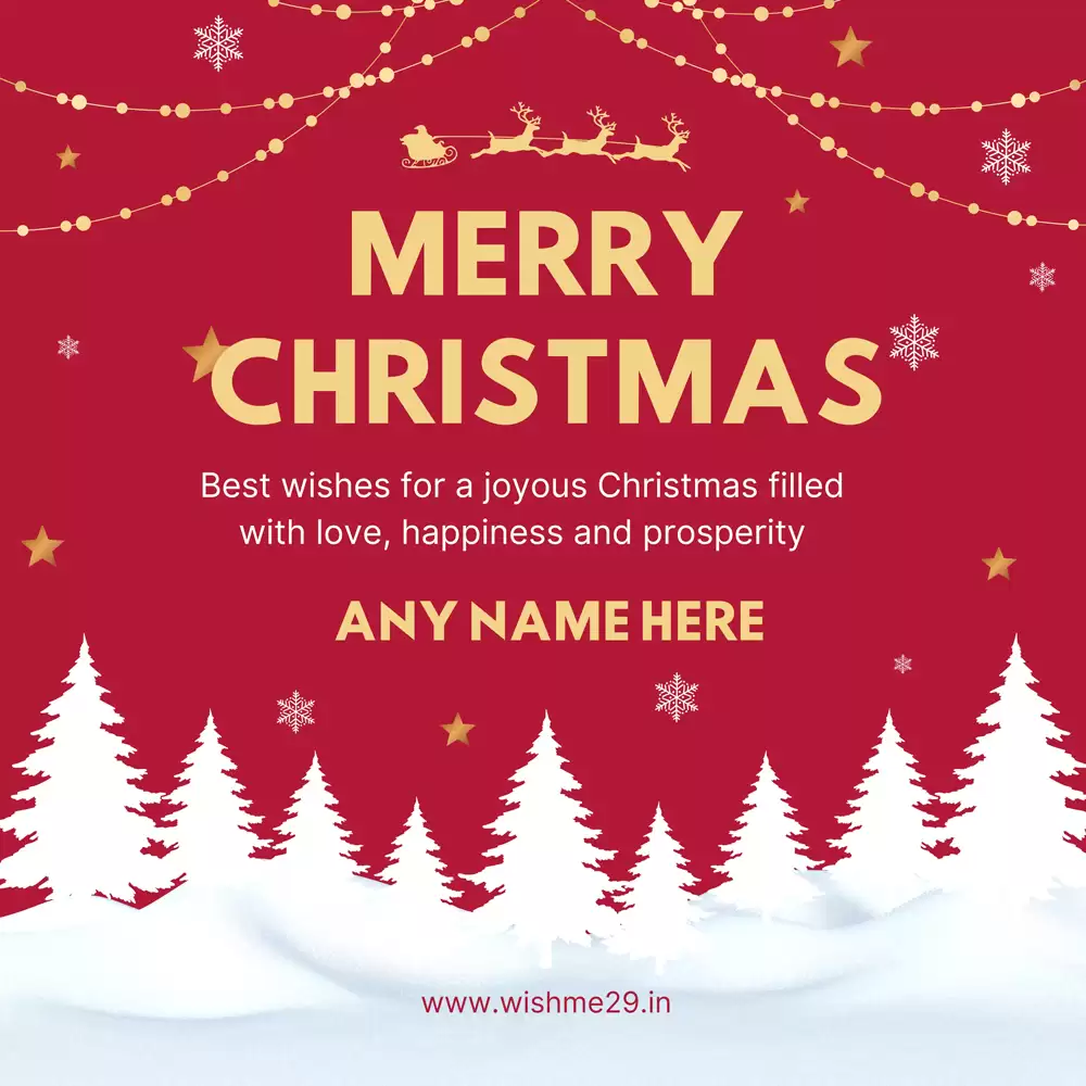 Merry Christmas 2024 Wishes Card Making With Name