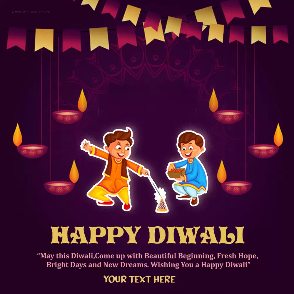 Beautiful Diwali Diya Cartoon Images With Name Picture