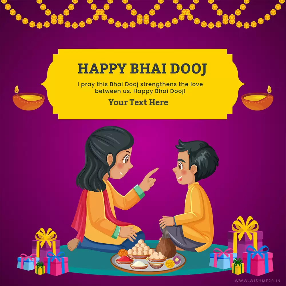 Make Name On Bhai Dooj 2024 Card Design Pic Maker Online