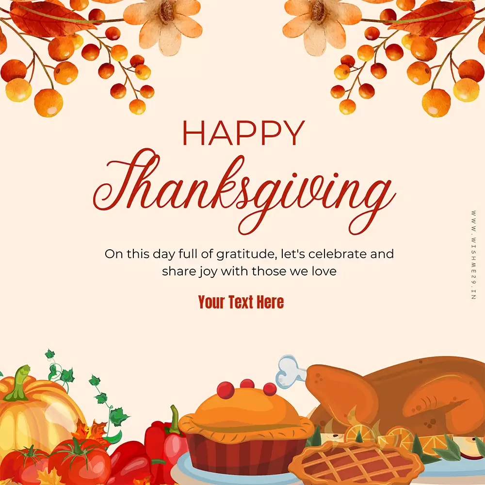Create Thanksgiving Day 2024 Name Wishes Generator Online
