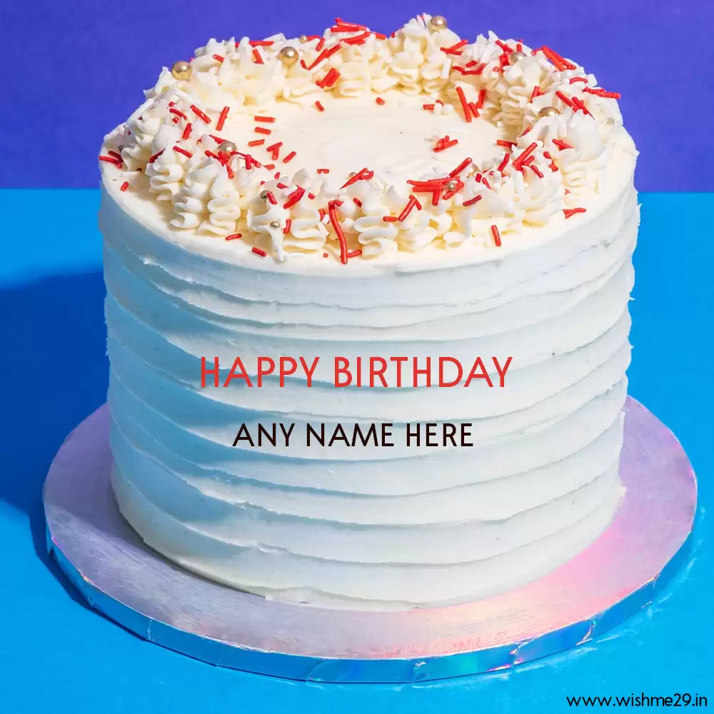Create Round Shape Vegan Red Velvet Cake Images With Custom Name Edit