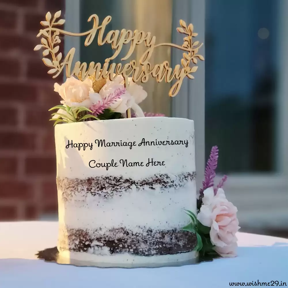 Customize Your Anniversary Cake With Couple Name Download