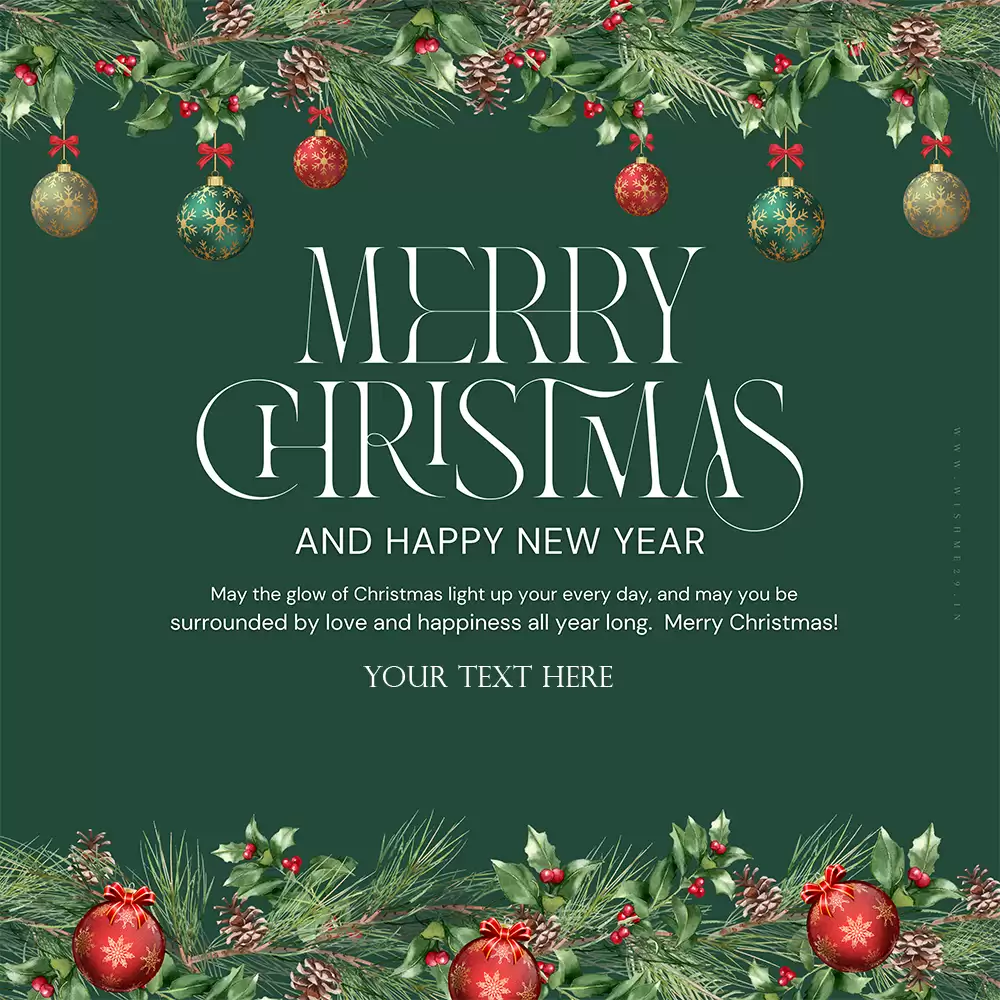 Free Printable Merry Christmas And Happy New Year 2024 Greeting Card Messages With Name