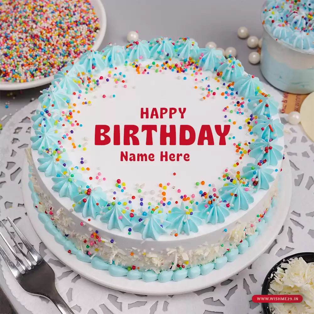 Alluring Vanilla Birthday Flavour Cake With Name Download