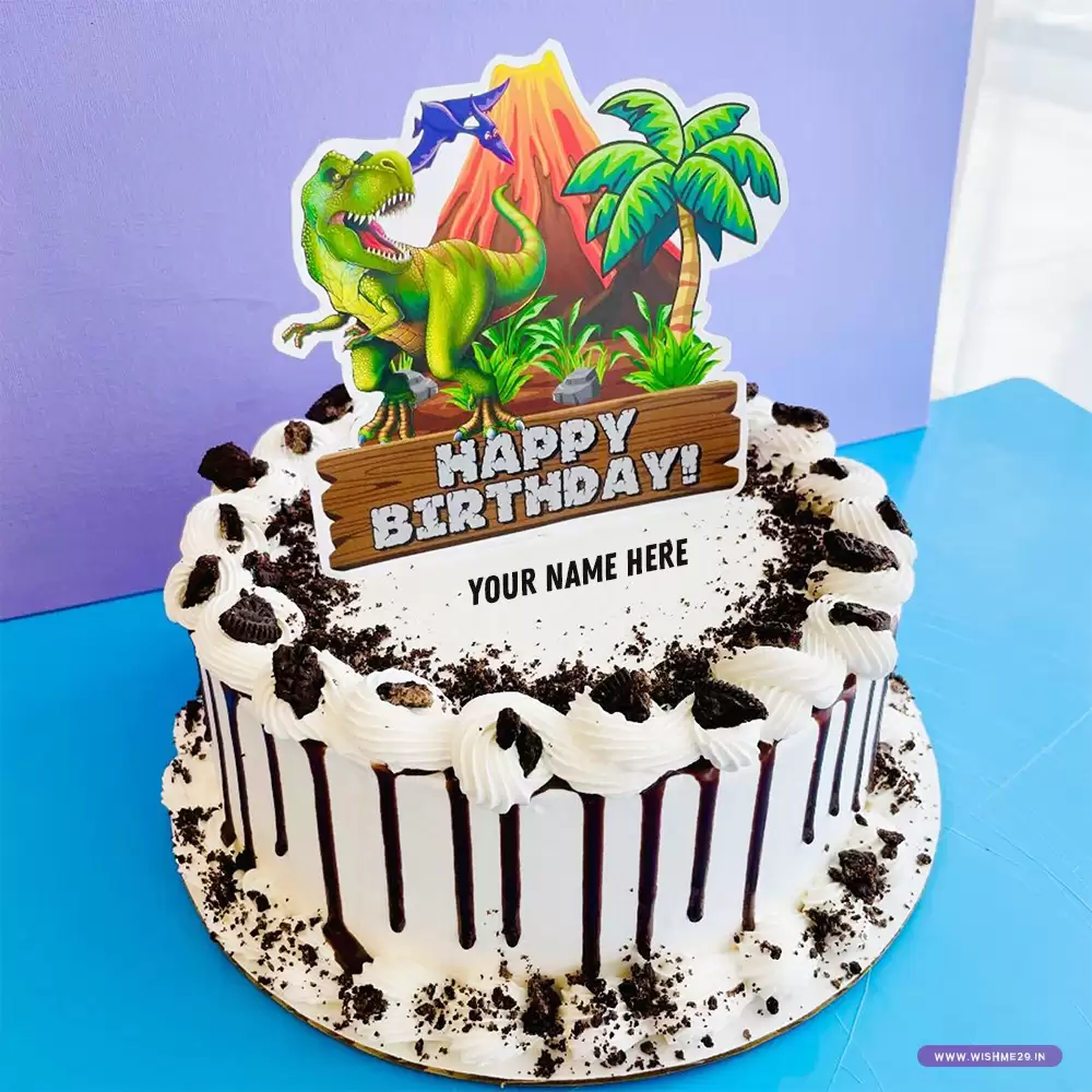 Jurassic World Theme Birthday Cake Topper Printable With Name