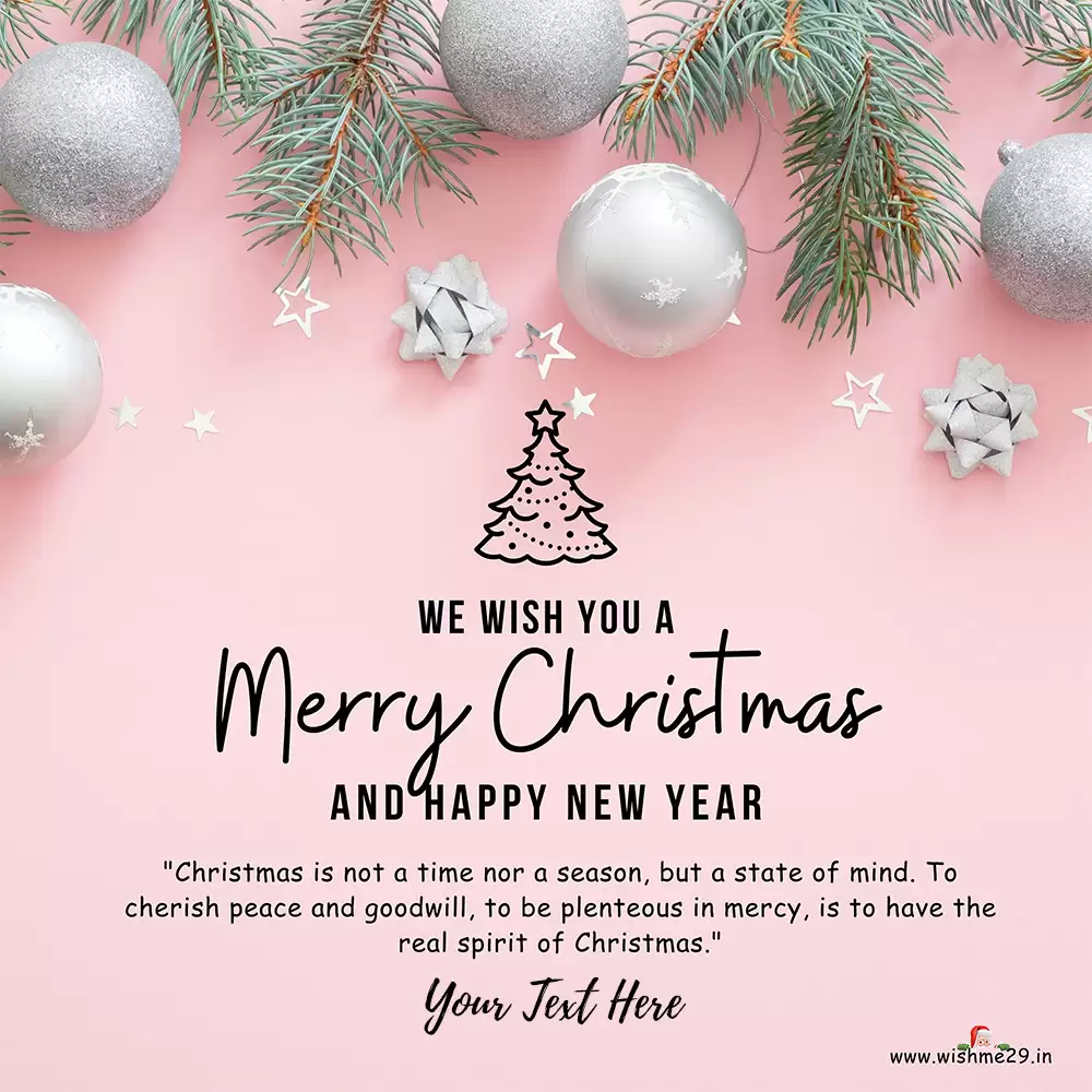 Wishing You A Blessed Christmas And Happy New Year With Name