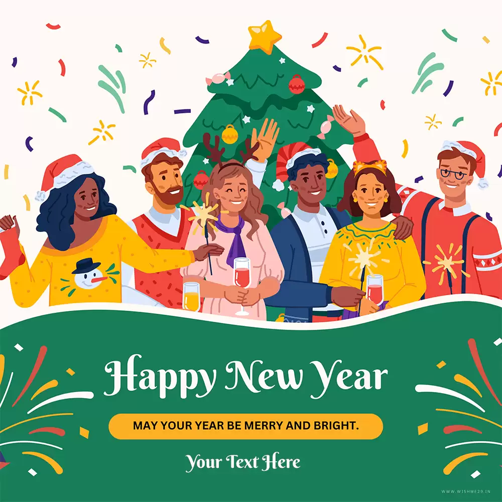 Free New Year 2024 Greetings Card Maker With Name Online
