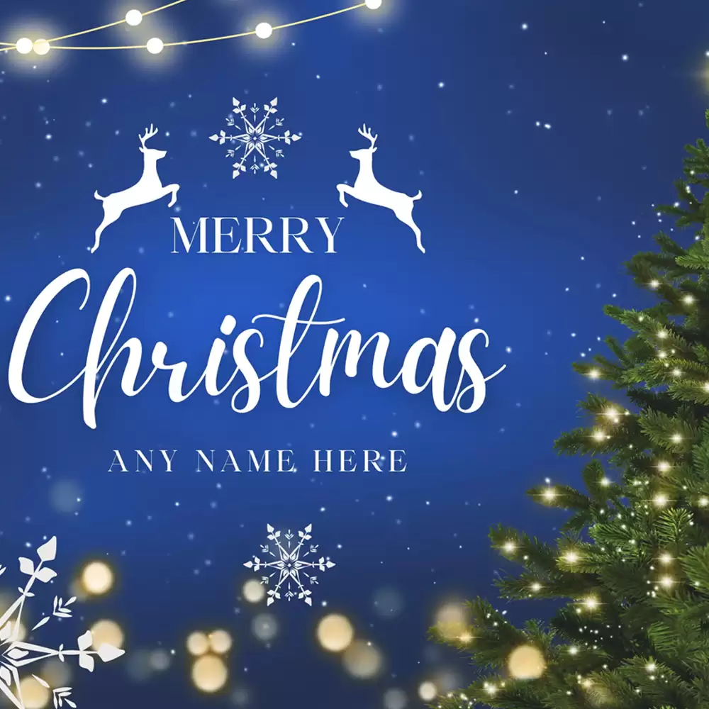 Happy Merry Xmas 2024 Card Images With Name Edit