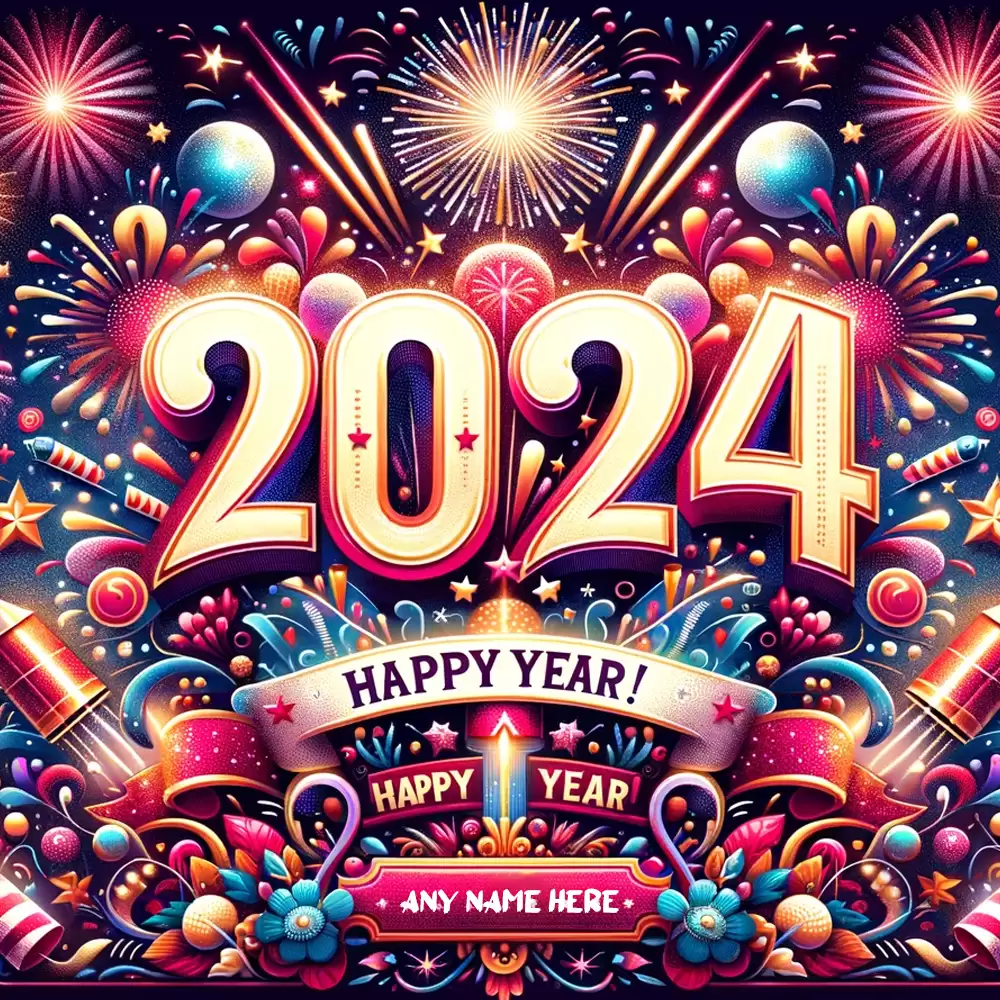 Make Name On Best 2024 New Year Wishes With Name Editing