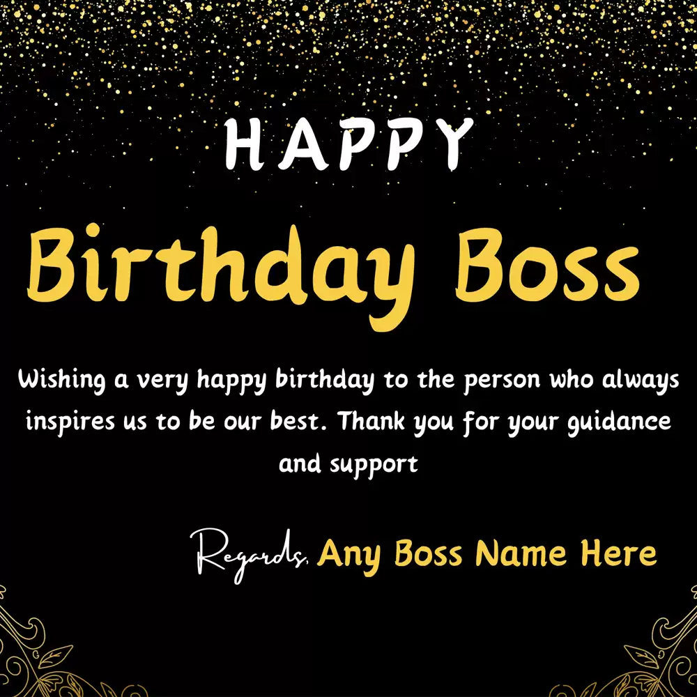 Happy Birthday Boss Quotes Images With Name In English